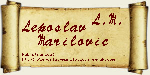 Leposlav Marilović vizit kartica